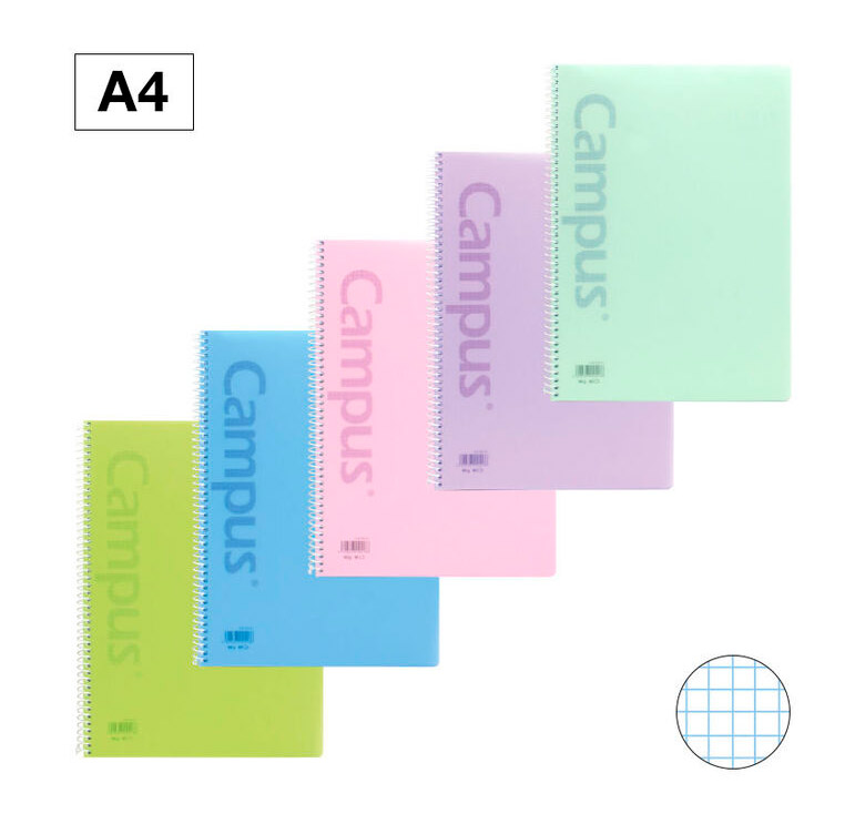 Cuaderno Cuadriculado Colores Pastel